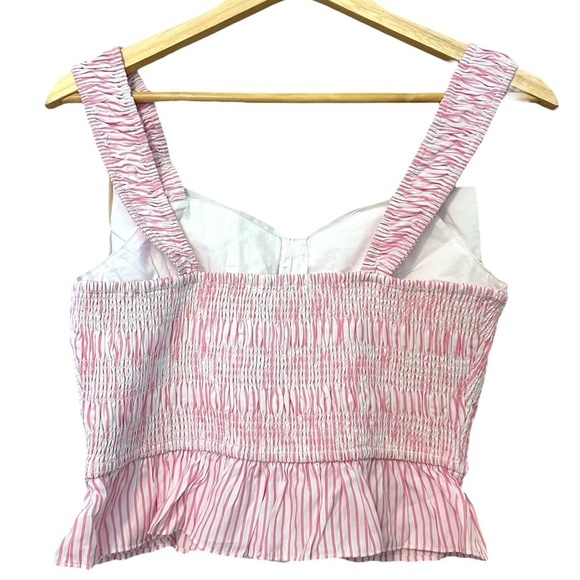 🔆 English Factory Pink and White Bow Detail Top, Size Small - Picture 7 of 7